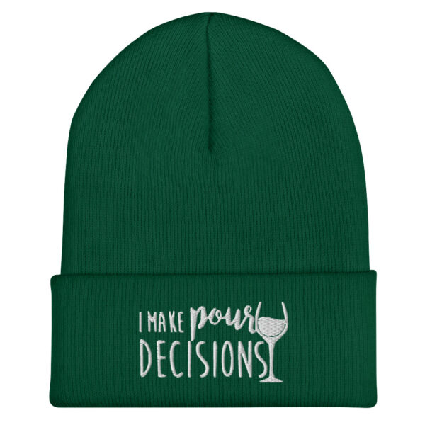 The Wine Barrel Pour Decisions Cuffed Beanie - Image 5