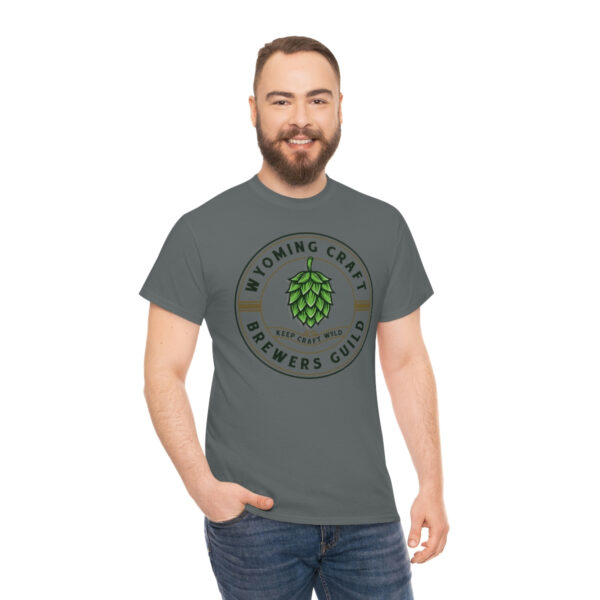 Wyoming Craft Brewers Guild Logo Men’s Traditional Fit T-Shirt - Image 47