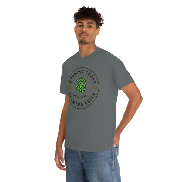 Wyoming Craft Brewers Guild Logo Men’s Traditional Fit T-Shirt - Image 48