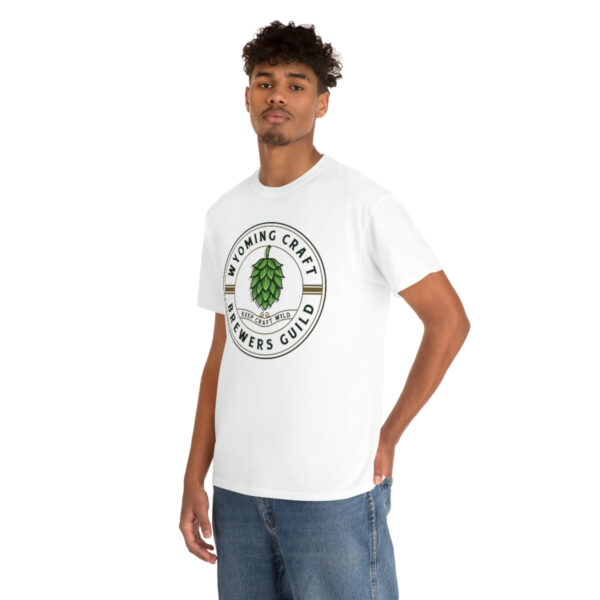 Wyoming Craft Brewers Guild Logo Men’s Traditional Fit T-Shirt - Image 13