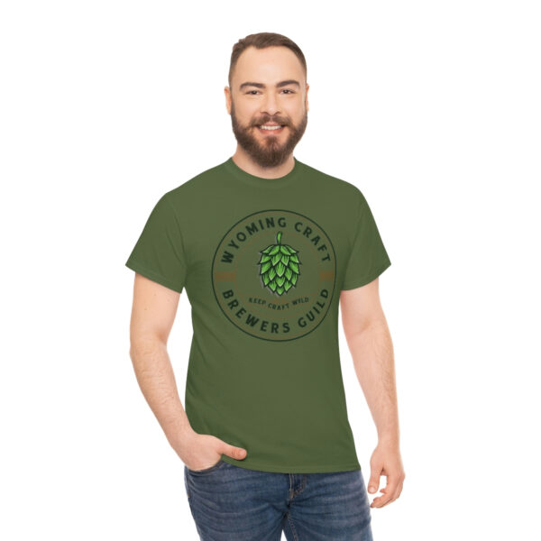 Wyoming Craft Brewers Guild Logo Men’s Traditional Fit T-Shirt - Image 26