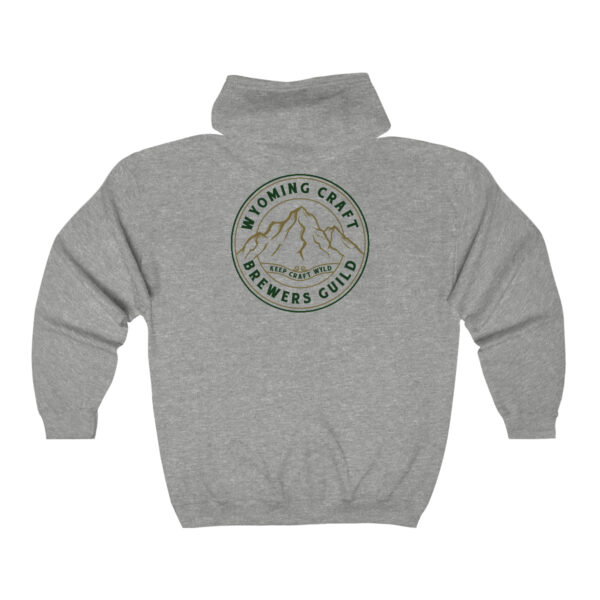 Wyoming Craft Brewers Guild Men's Zip Hooded Sweatshirt - Image 2