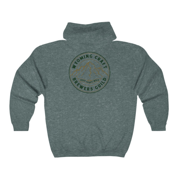 Wyoming Craft Brewers Guild Men's Zip Hooded Sweatshirt - Image 4