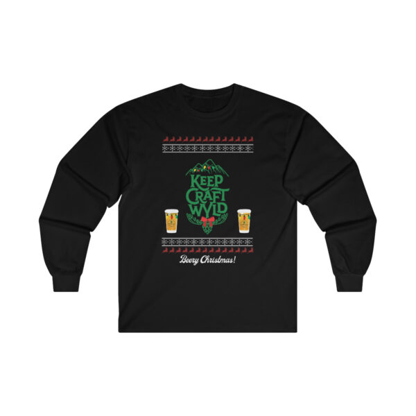 Wyoming Craft Brewers Guild Beery Christmas Unisex Long Sleeve T-shirt - Image 3
